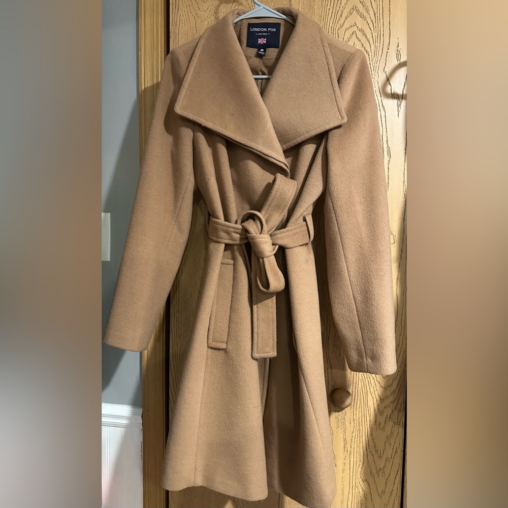 London Fog Camel Wrap Coat
